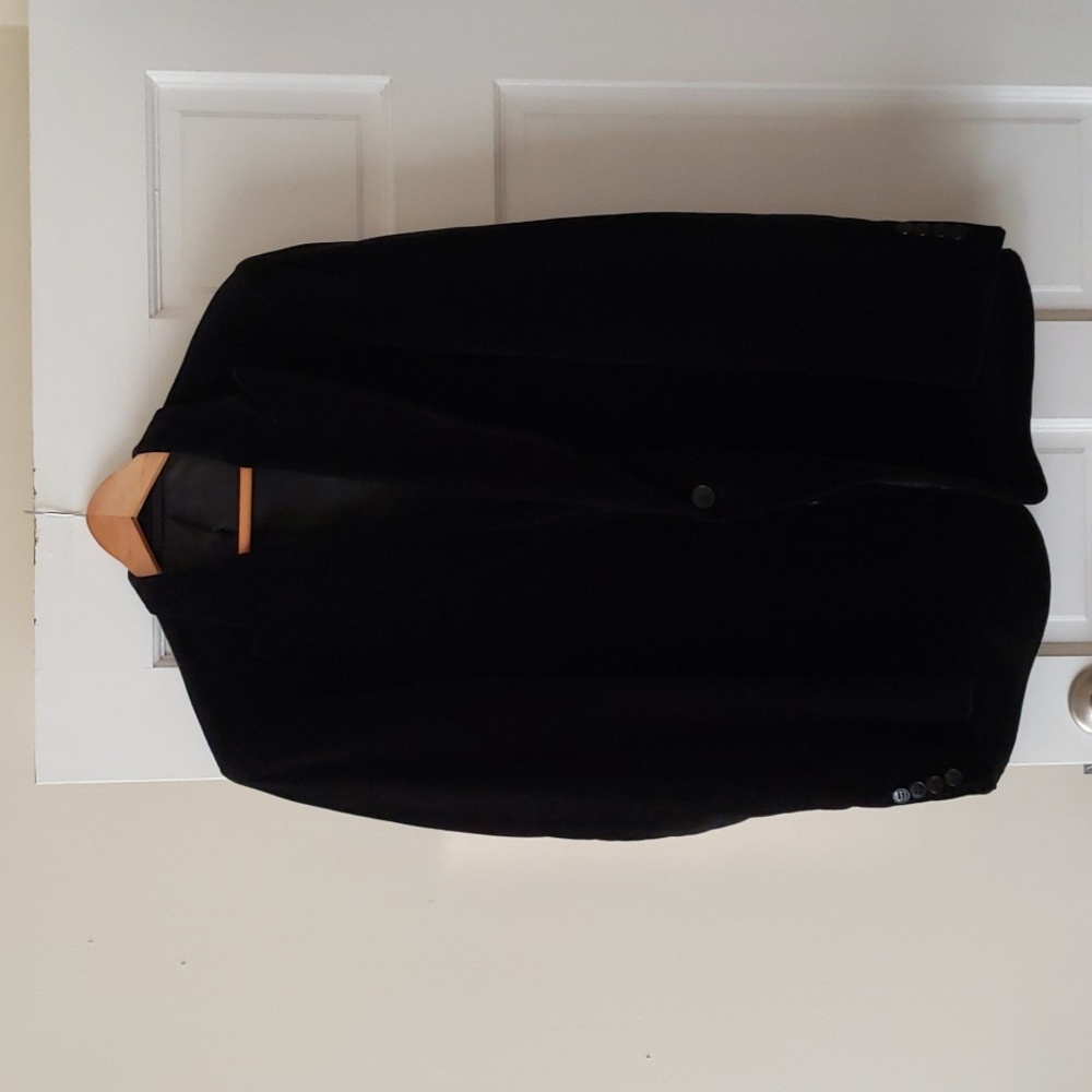Crushed Velvet Black Blazer